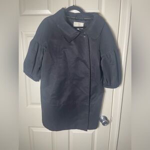 Banana Republic. Size S  asymmetrical black jacket  coat with puff sleeve